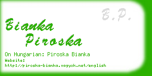 bianka piroska business card